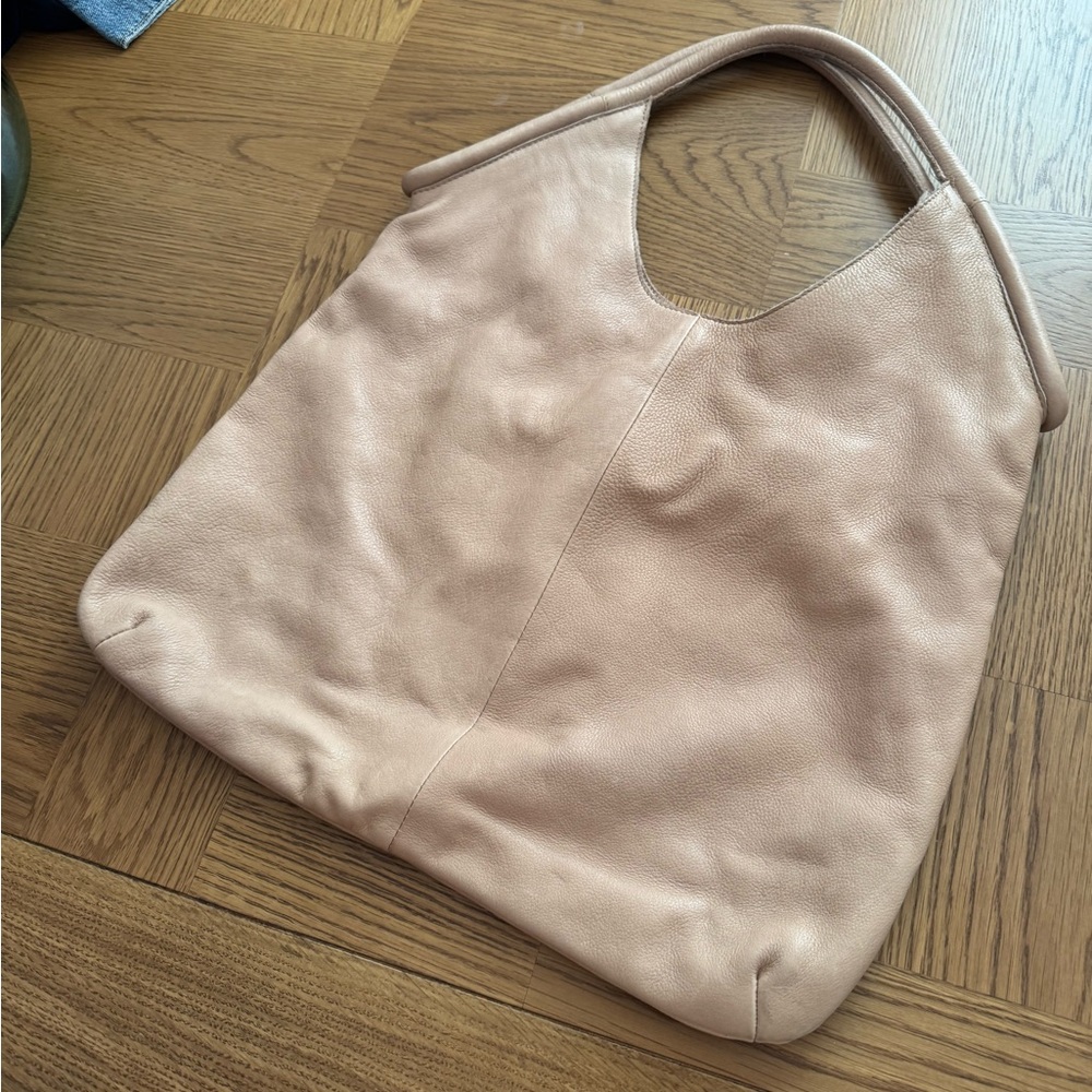 Anthropologie Blush Pink Leather Hobo Bag